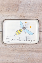 Bee the Change Rectangle Plate 