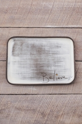 Believe Rectangle Plate 