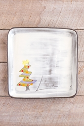 Christmas Tree Square Plate (Small/Large) 
