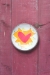Flaming Heart Mini Plate (orange or violet flames) - 