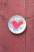 Flaming Heart Mini Plate (orange or violet flames) - 