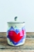 Flaming Heart Jar (orange or violet flames) - 