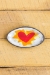 Flaming Heart Mini Oval Tray (orange or violet flames) - 