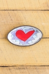 Flaming Heart Mini Oval Tray (orange or violet flames) 