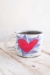 Flaming Heart Mug (orange or violet flames) - 