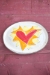 Flaming Heart Oval Tray (orange or violet flames) - 
