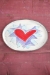Flaming Heart Oval Tray (orange or violet flames) - 