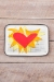 Flaming Heart Rectangle Plate (orange or violet flames) - 