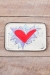 Flaming Heart Rectangle Plate (orange or violet flames) - 