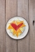 Flaming Heart Round Plate (orange or violet flames) (small/large) - 