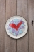 Flaming Heart Round Plate (orange or violet flames) (small/large) - 