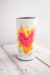 Flaming Heart Round Vase (orange or violet flames) - 