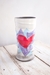 Flaming Heart Round Vase (orange or violet flames) - 