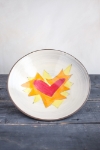 Flaming Heart Serving Bowl (orange or violet flames) 