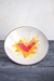 Flaming Heart Serving Bowl (orange or violet flames) - 