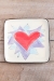 Flaming Heart Square Plate (orange or violet flames) (small/large) - 