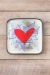 Flaming Heart Square Plate (orange or violet flames) (small/large) - 