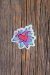 Flaming Heart Sticker - 