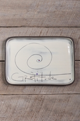 Gratitude Spiral Rectangle Plate 