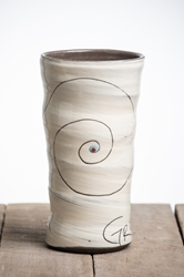 Gratitude Spiral Round Vase 