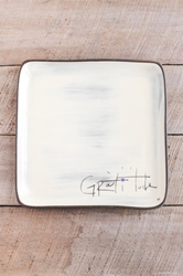 Gratitude Square Plate (Small/Large) 