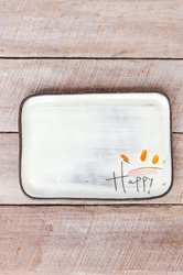 Happy Rectangle Plate 