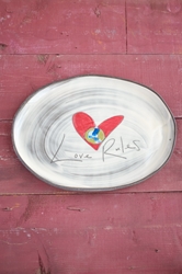 Love Rules Oval Tray  