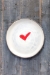 Love (heart) Round Plate (Small/Large) - 