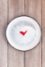 Love (heart) Round Plate (Small/Large) - 