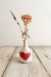 Love (heart)  Single Stem Vase 