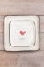 Love (heart) Square Plate (Small/Large) - 