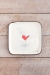 Love (heart) Square Plate (Small/Large) - 