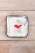 Love (heart) Square Plate (Small/Large) - 