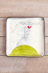 Love the Earth Square Plate (Small/Large) 