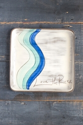Love the River Square Plate (Small/Large) 