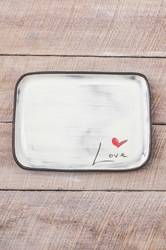 Love (word) Rectangle Plate 
