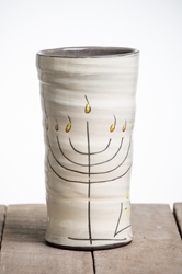 Menorah Round Vase 