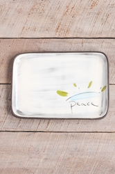Peace Rectangle Plate 