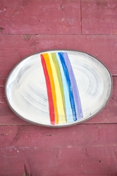Rainbow Oval Tray 