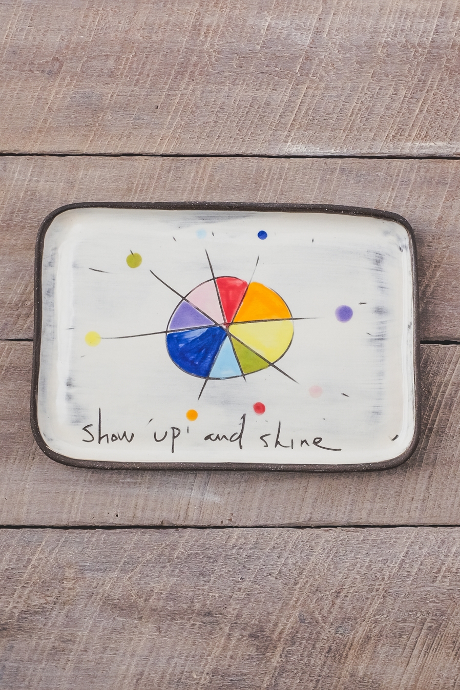 - Show Up and Shine Rectangle Plate