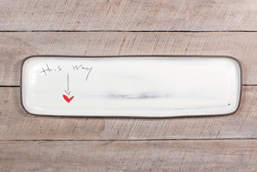 This Way to Love Long Rectangle Tray 