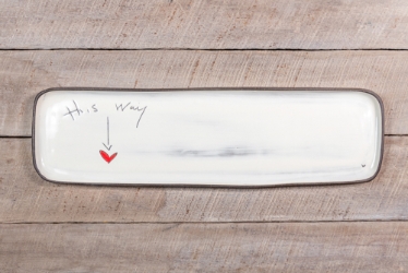 This Way to Love Long Rectangle Tray 